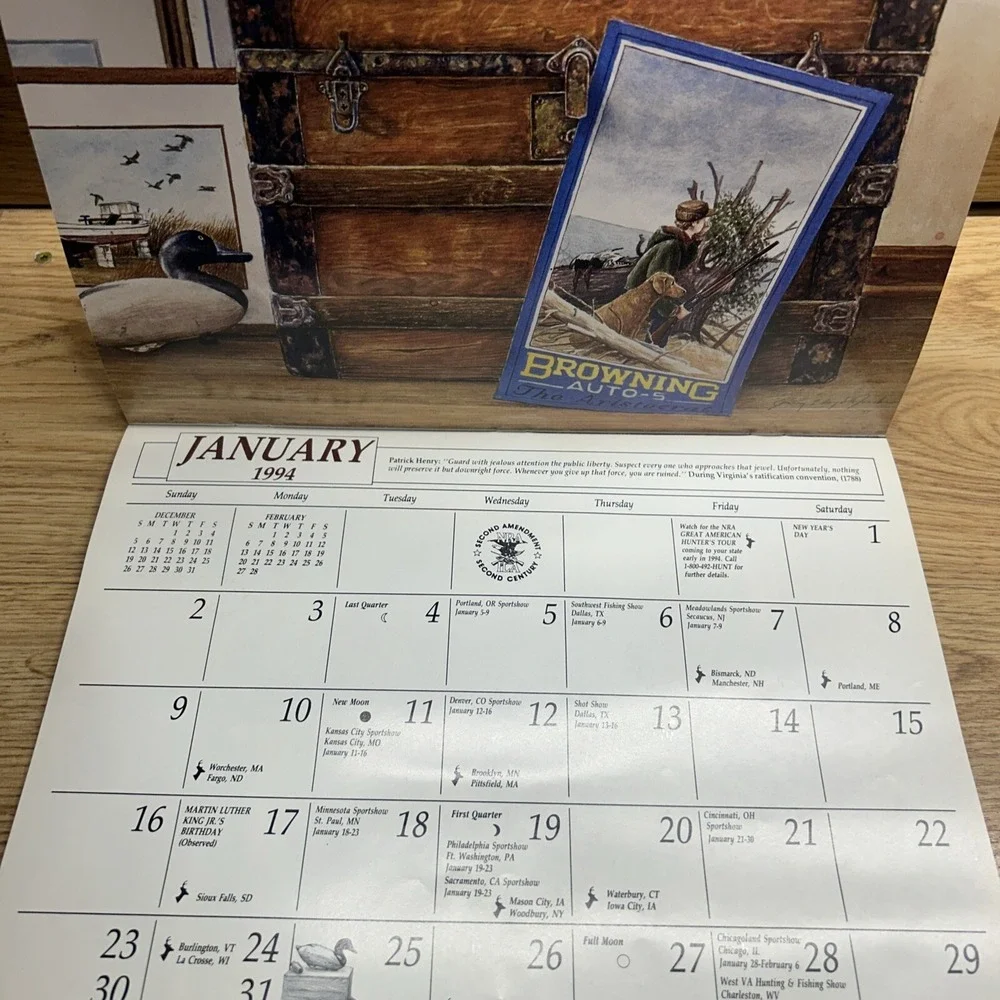 Vintage NRA-ILA CONSERVATION CALENDAR- National Rifle Association